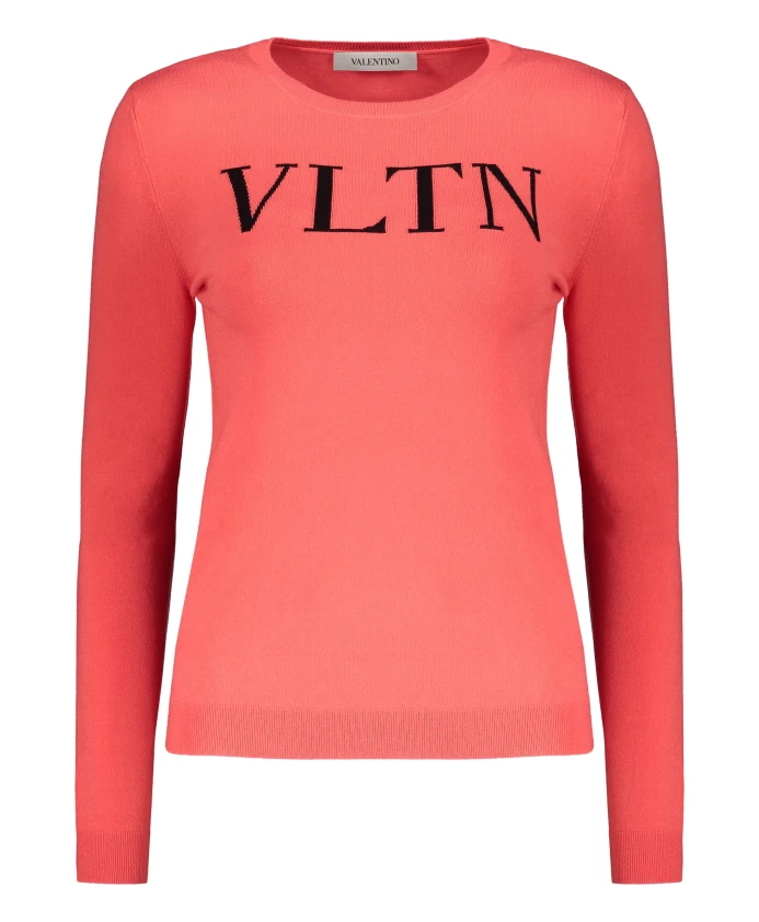 

Свитер с длинными рукавами и круглым вырезом Valentino Garavani, красный