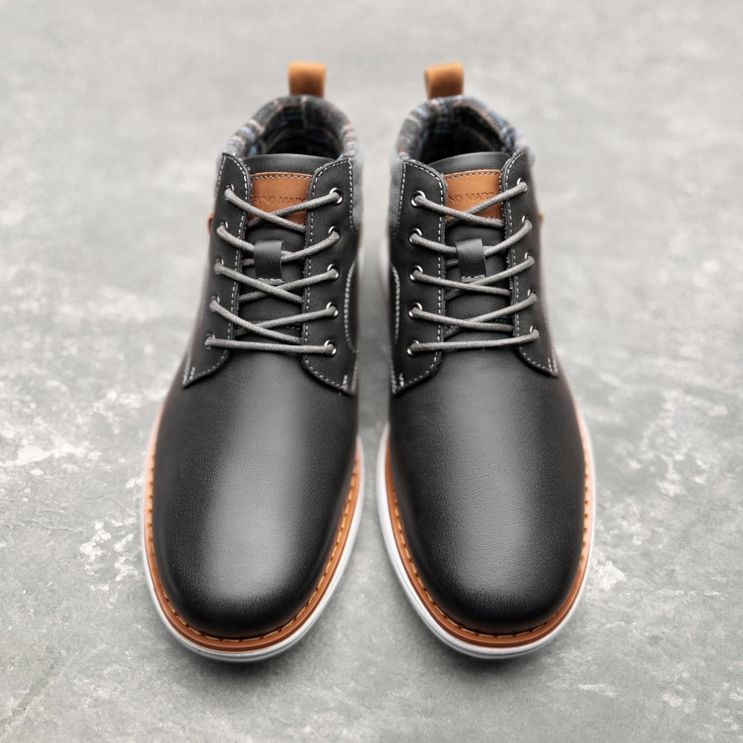 Мужские полуботинки Bruno Marc Mid Top Chukka со шнуровкой, серый — фото 2
