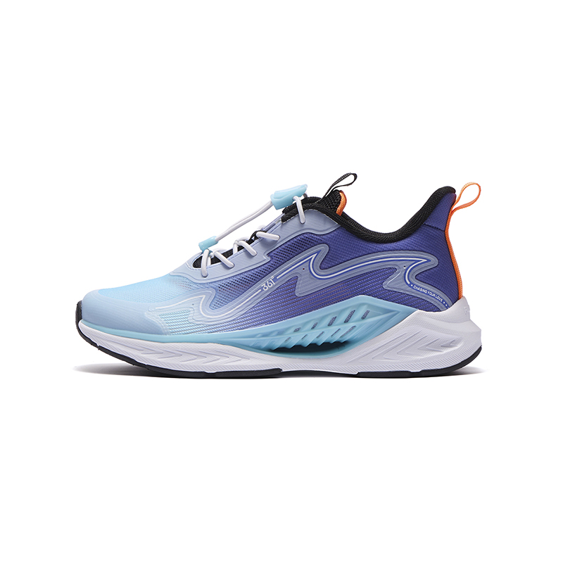 

361°KIDS Скользостойкие амортизирующие износостойкие дышащие детские беговые кроссовки Blue Purple White