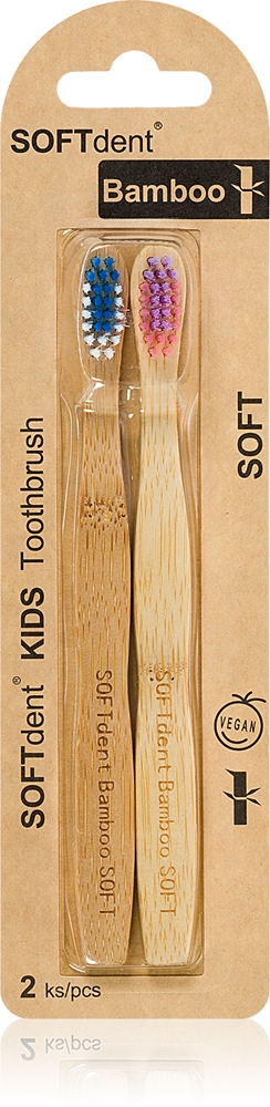 

Детская зубная щетка из бамбука Softdent, 2 шт