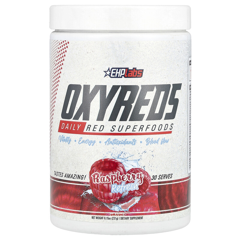 

EHPlabs, Oxyreds, Daily Red Superfoods, малиновое освежение, 231 г (8,15 унции)