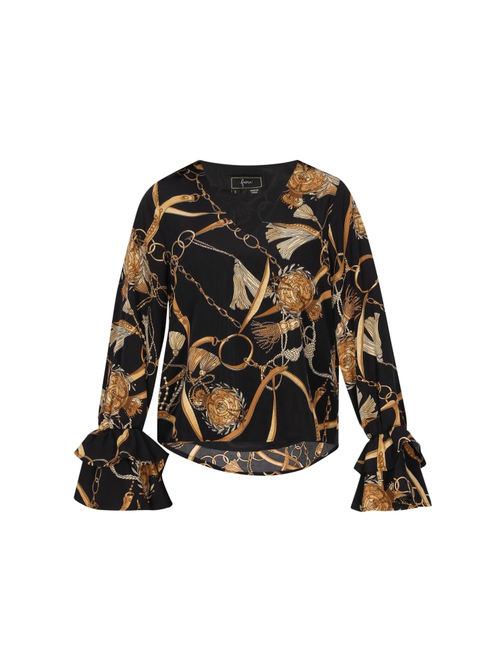 

Faina Женская блузка черного многоцветного цвета