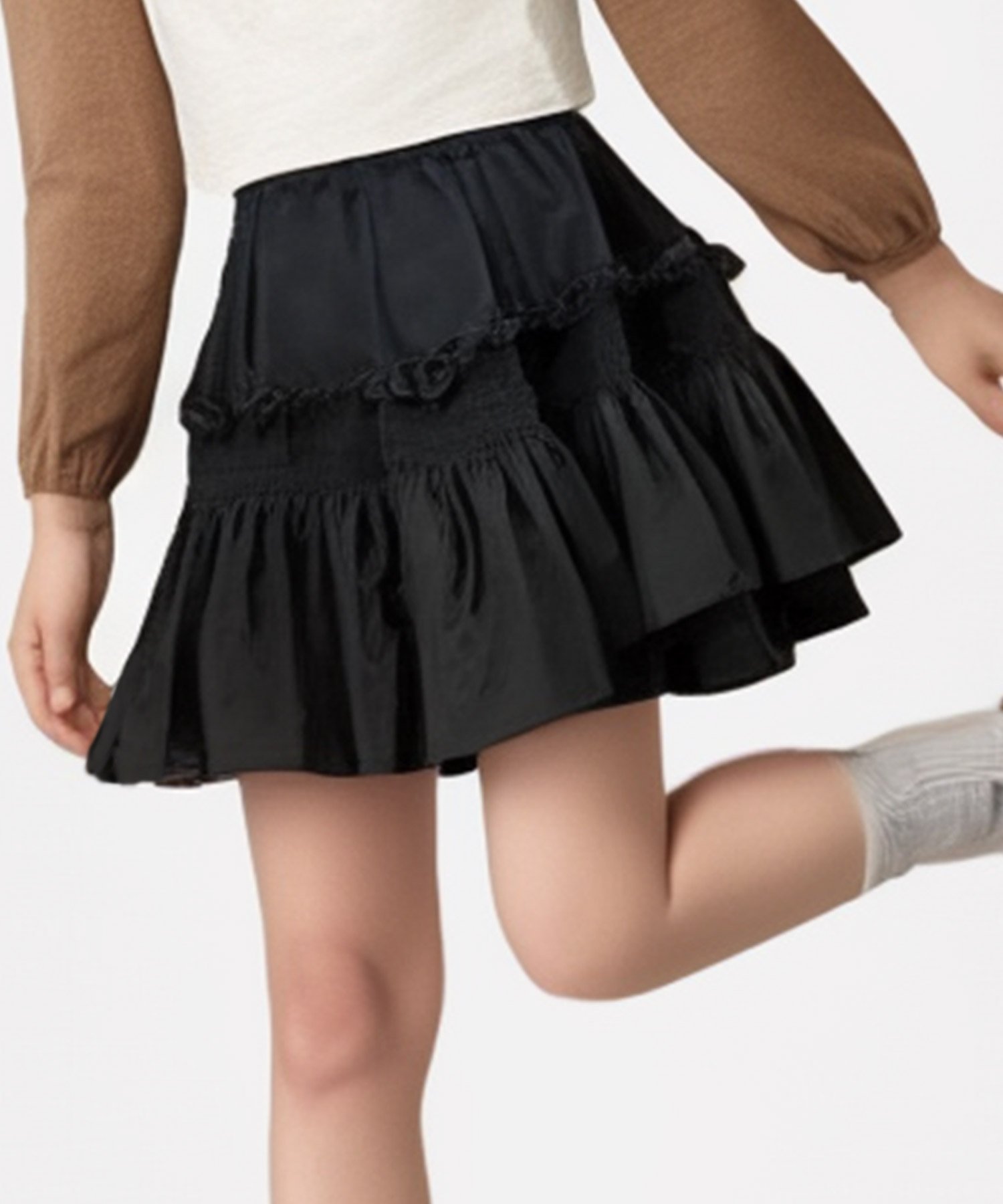 Юбка с оборками Aimoha Kids, black