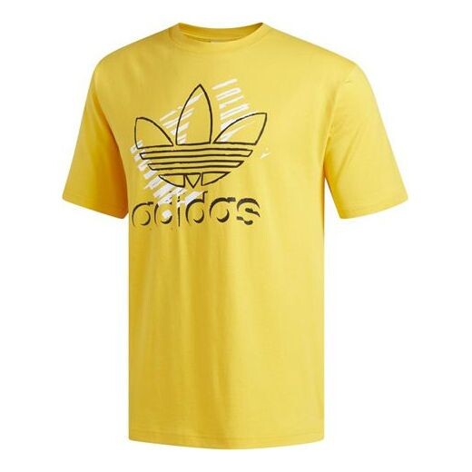 

Футболка originals trefoil art tee logo tee Adidas, желтый