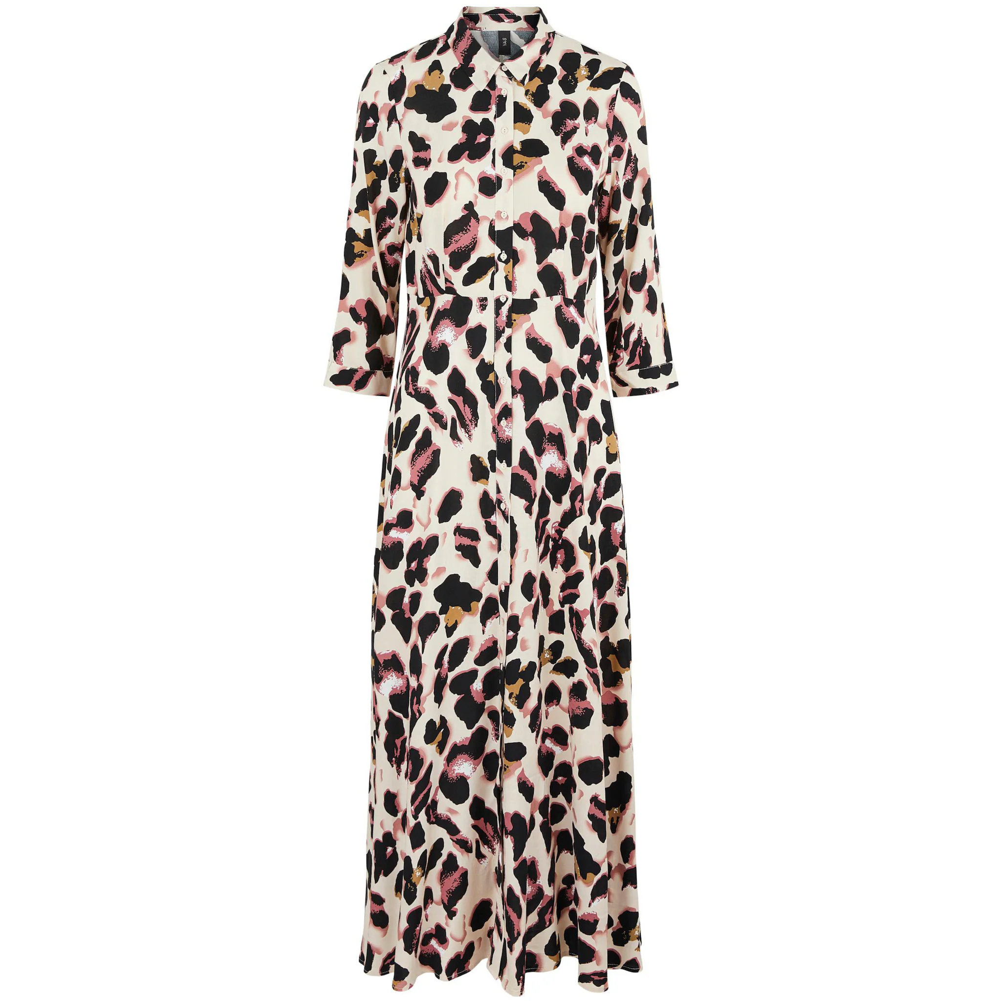 

Платье-рубашка Y.A.S "YASSAVANNA LONG SHIRT DRESS", с рукавами 3/4, цвет Mellow Rose Aop Liro Print