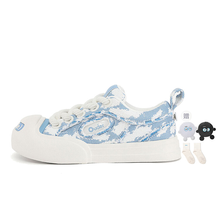 

Кроссовки Ouder Smiler Skateboarding Shoes Unisex Low-top White/Royal Blue, синий
