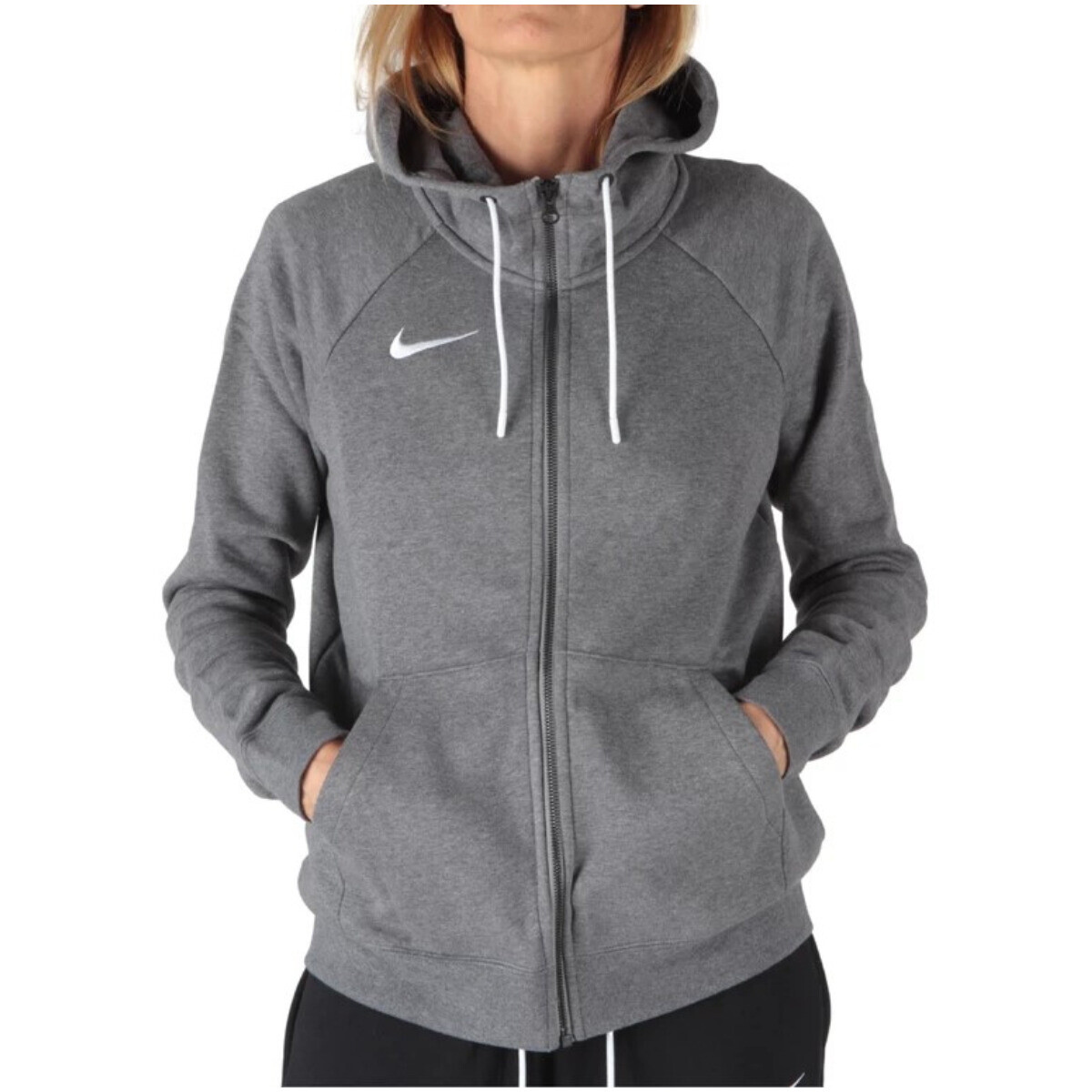 

Толстовка женская Nike на молнии с капюшоном, серый