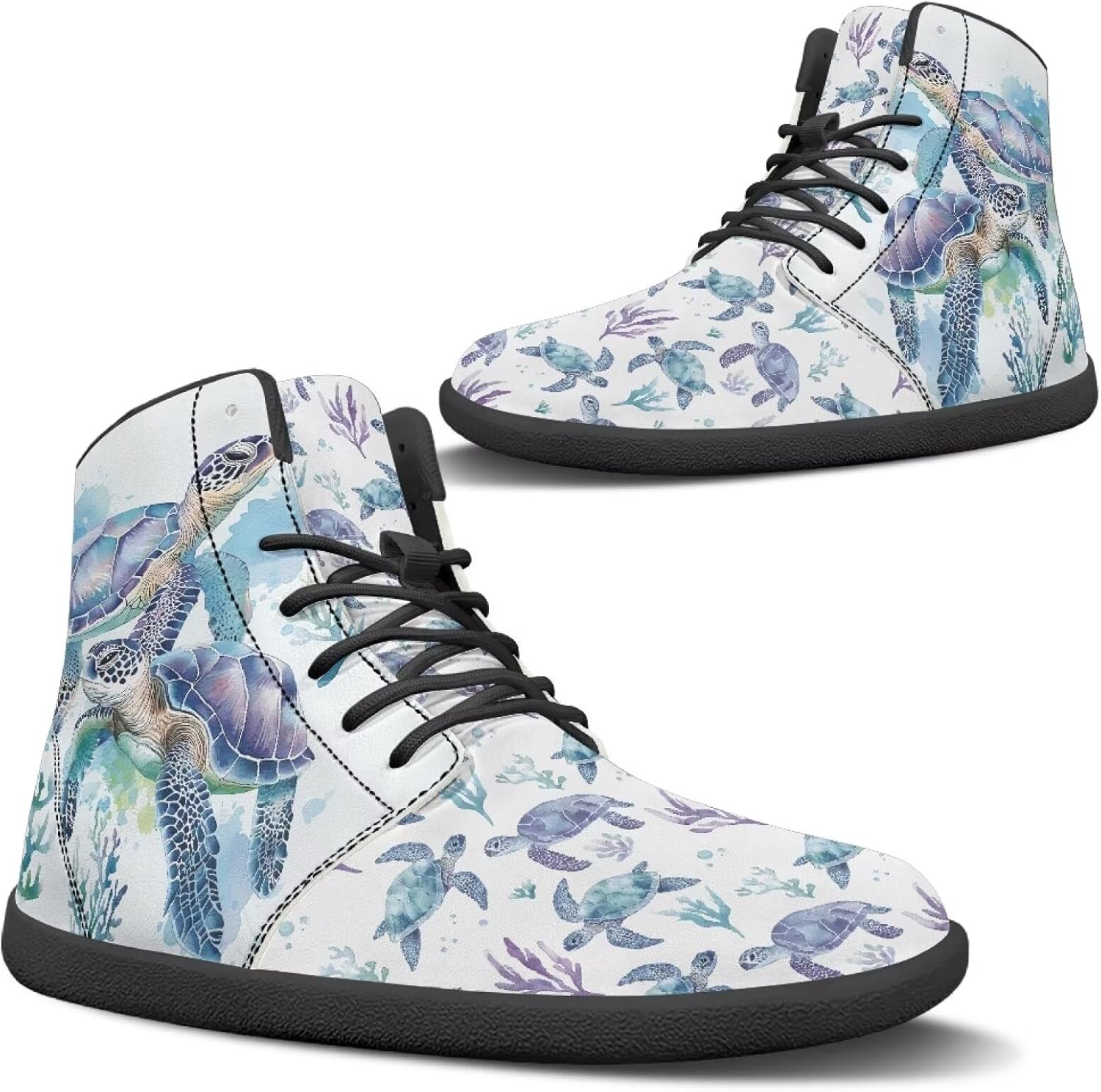 

Мужские широкие высокие кеды-босоножки, женские кроссовки для ходьбы с нулевым уклоном, повседневные кроссовки с амортизированной поддержкой голеностопа, черная подошва, размер 5-13,5 Qoiuvncy