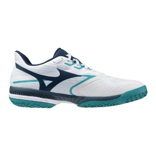 Теннисные кроссовки «Wave Exceed 6 Wide OC» от Mizuno, White X Navy — фото 3