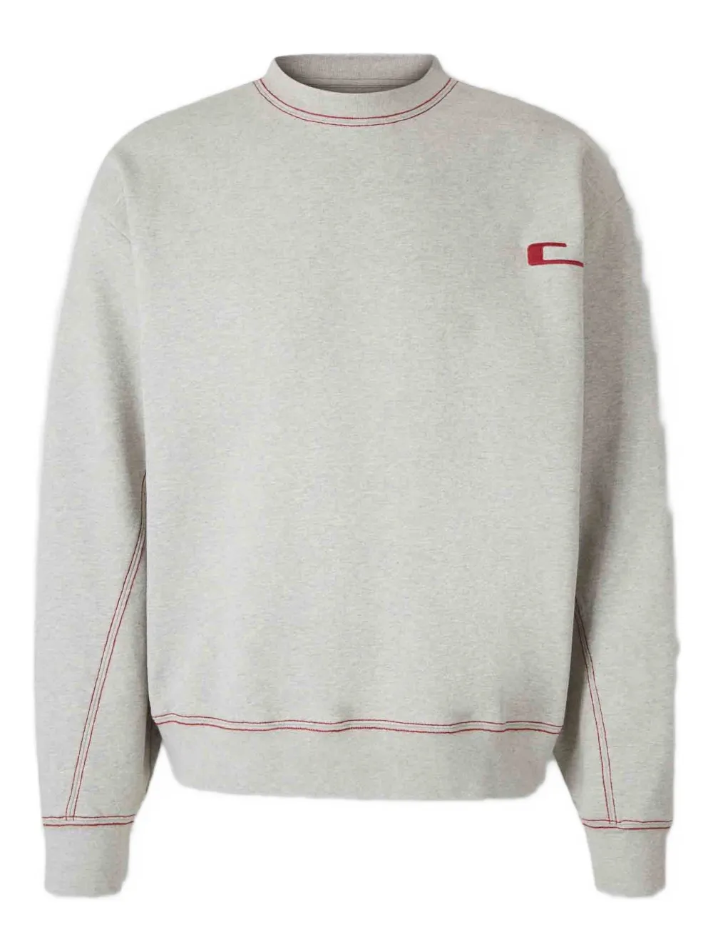 

Свитшот с вышивкой и круглым вырезом Carrera, серый