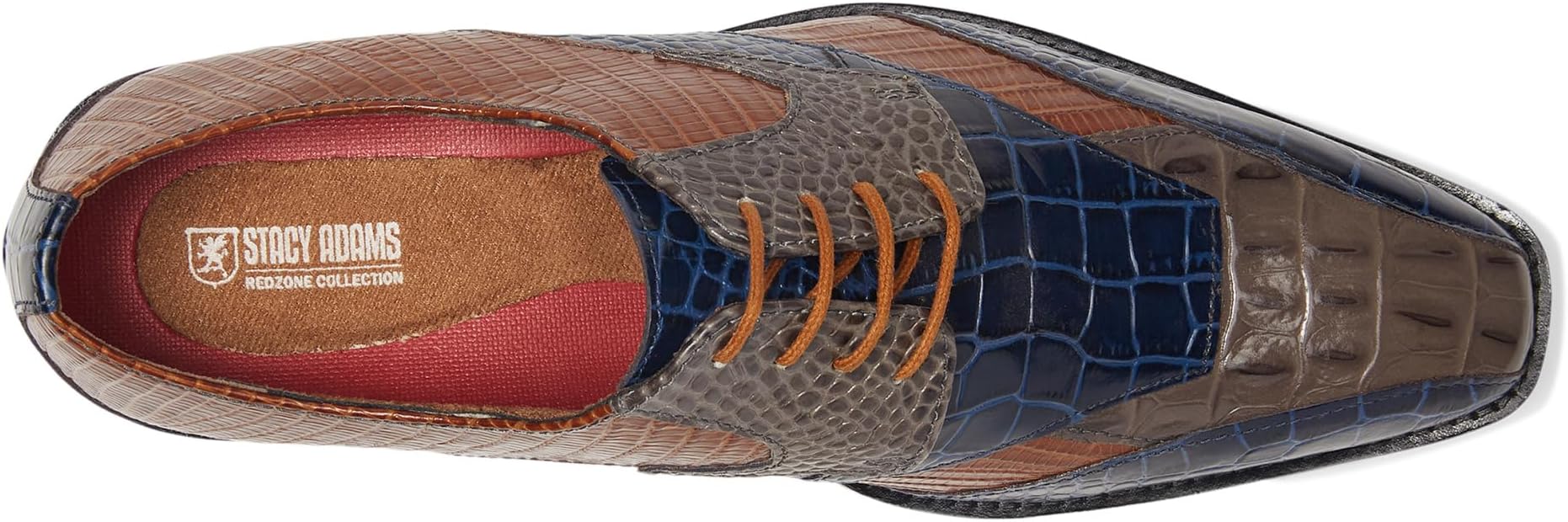 Оксфорды Stacy Adams Men's Tristano Bike Toe Lace-Up, Gray Multi — фото 2