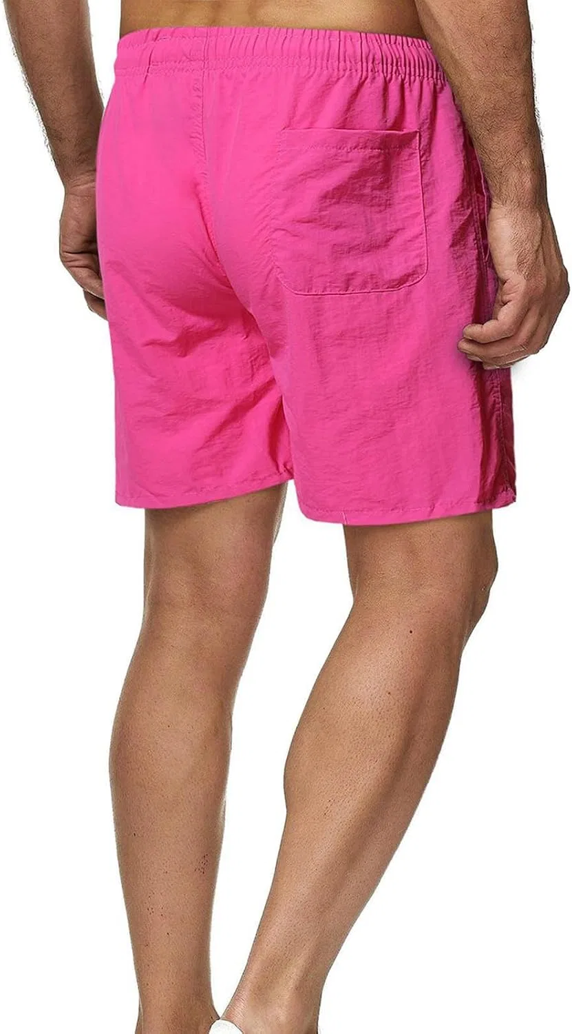Шорты мужские для активного отдыха, хлопковые, на завязке, Watermelon Red