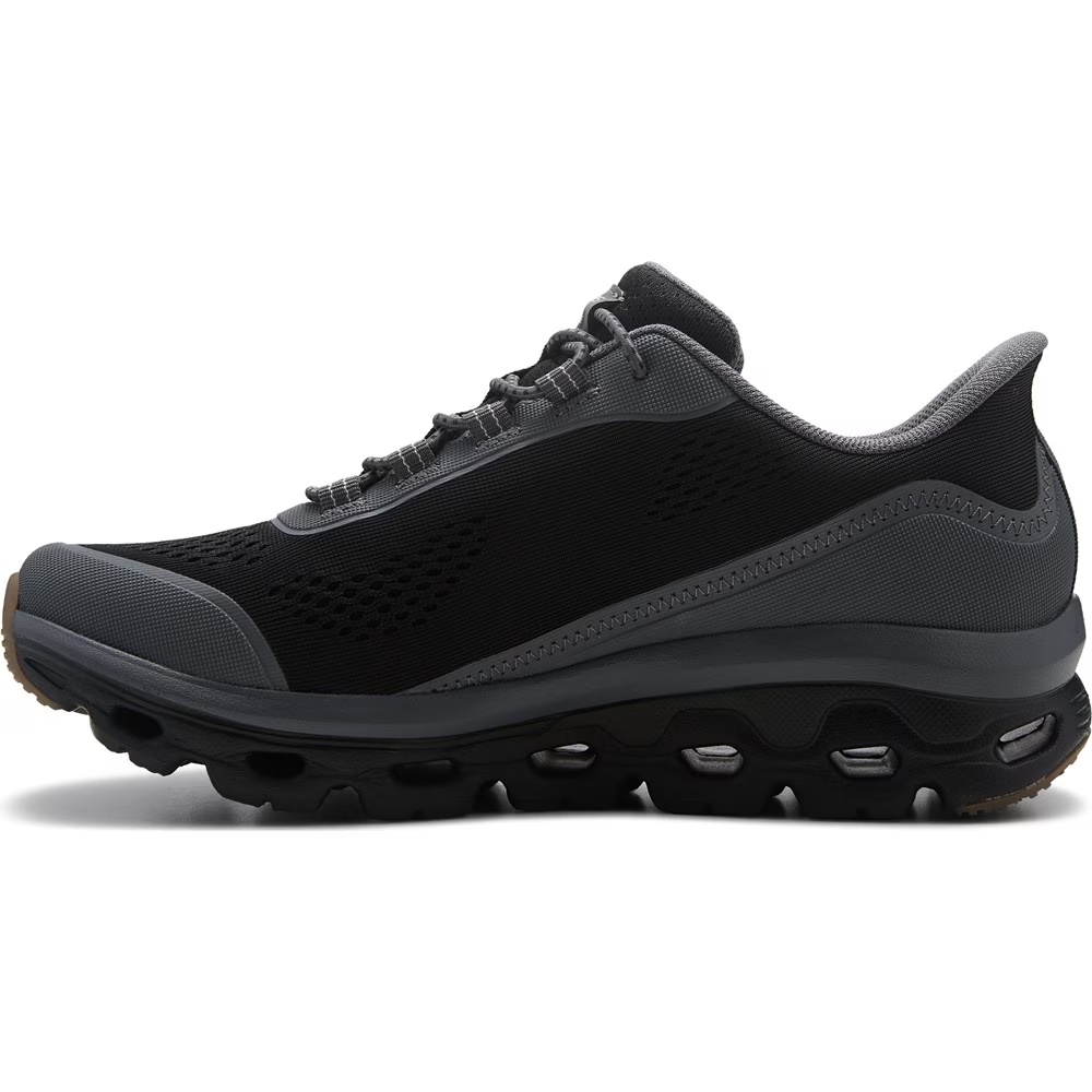 Кроссовки на широкой подошве Skechers Slip-Ins glide-step, серый/черный/коричневый — фото 3