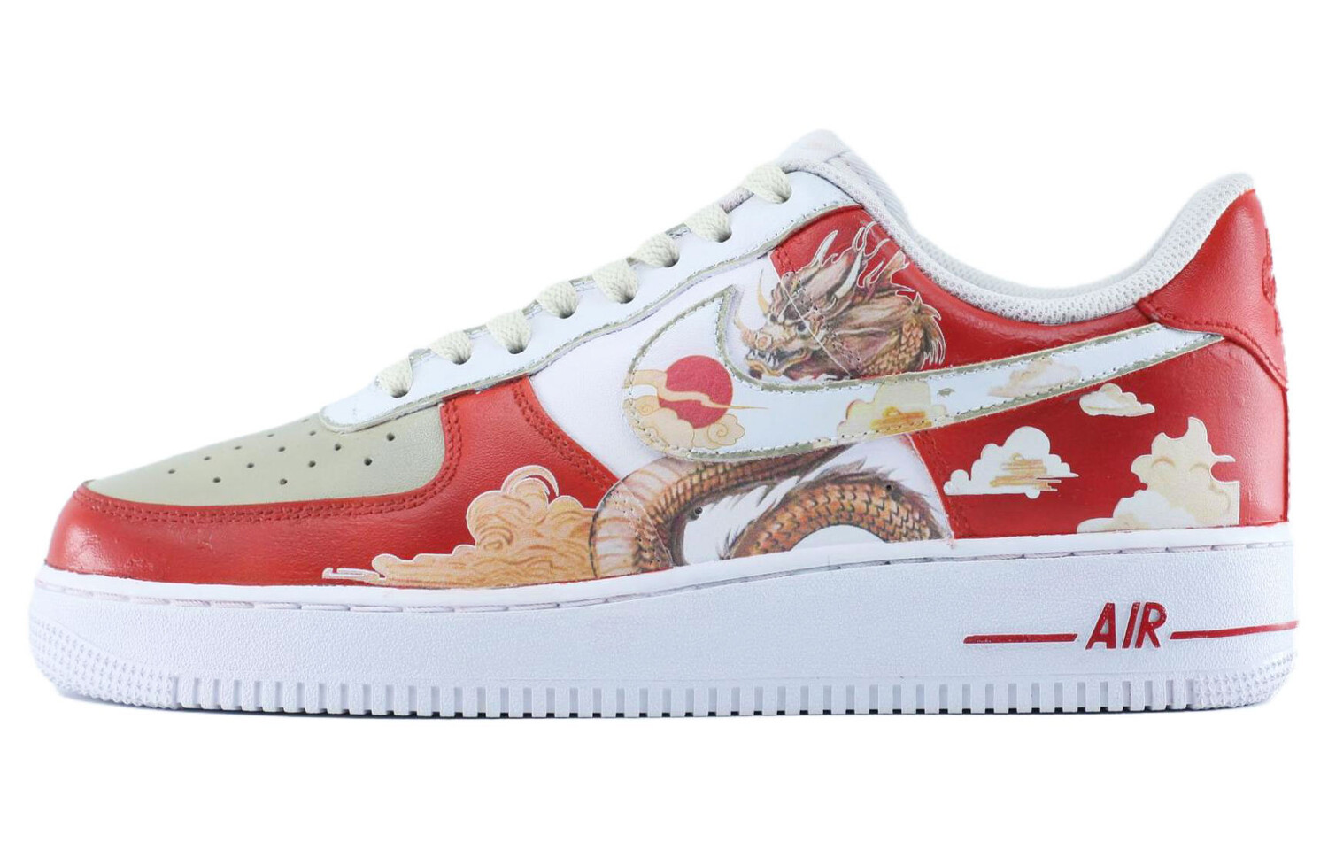 

Кроссовки Nike Air Force 1 Skateboarding Shoes Men Low-top Red, белый/красный