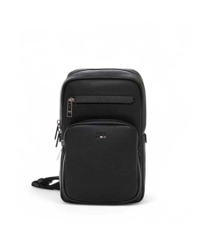 

Регулируемая наплечная сумка с передним карманом Hugo, черный