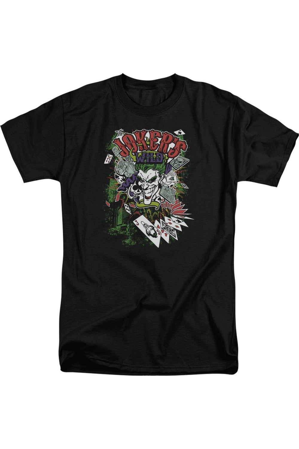 

Футболка Batman Jokers Wild с коротким рукавом для взрослых Gildan, черный