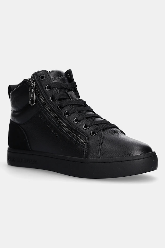 

Кожаные кроссовки CLASSIC CUPSOLE ZIP MID IN Calvin Klein Jeans, черный