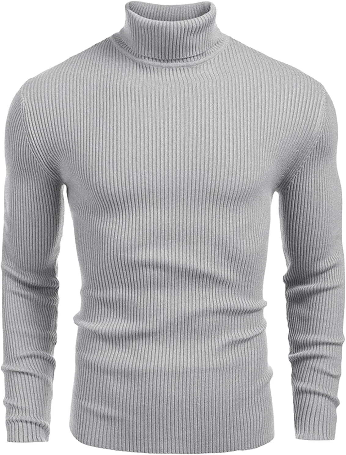 Мужской повседневный свитер-водолазка Slim Fit — фото 2