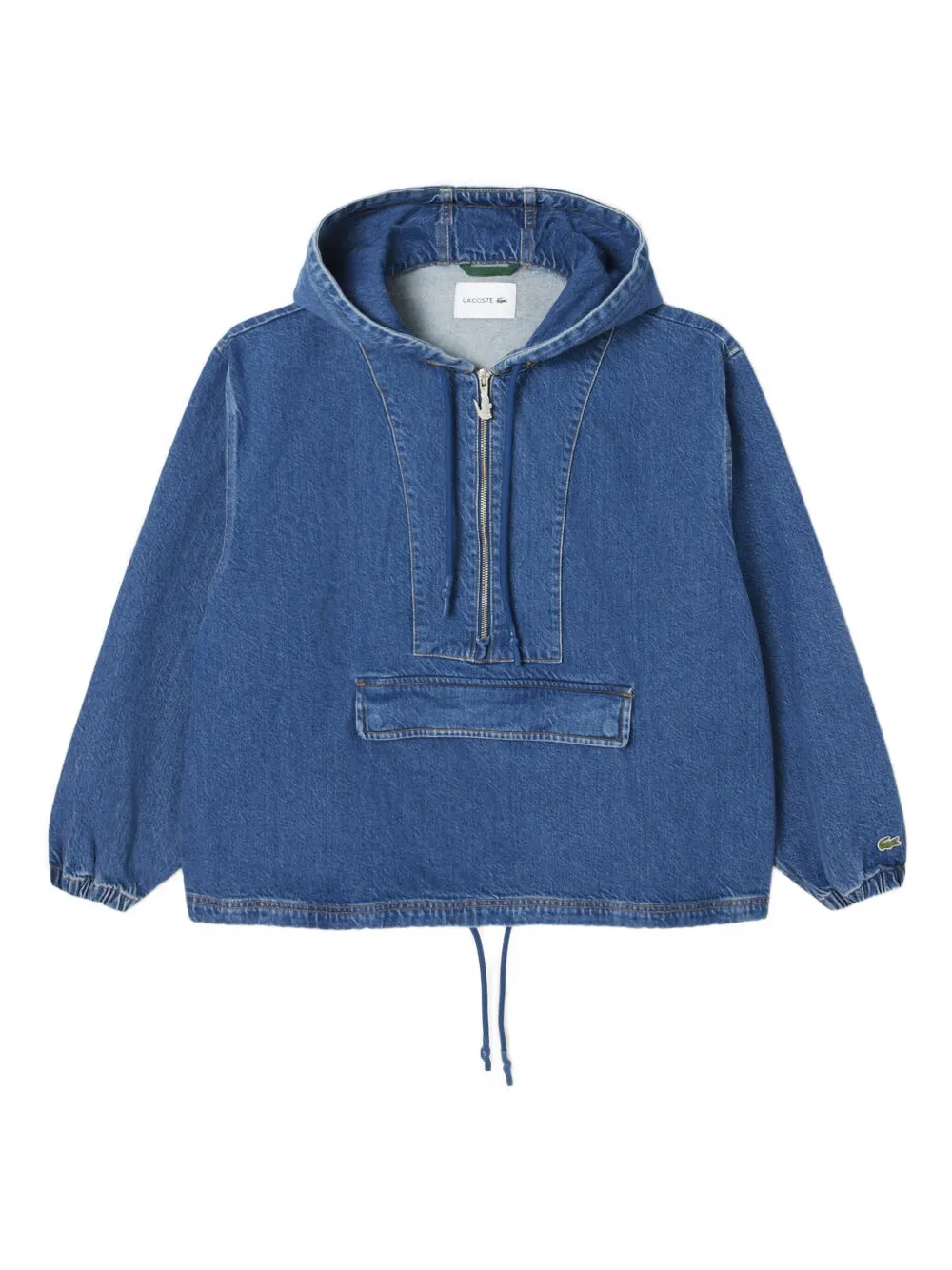 

Джинсовый свитер с капюшоном Lacoste, синий