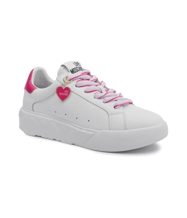 Кожаные кроссовки heart45 Love Moschino, белый