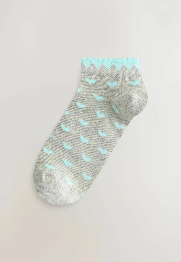 Носки спортивные Next, 4 pack sneaker socks, разноцветный узор в виде сердечек — фото 4