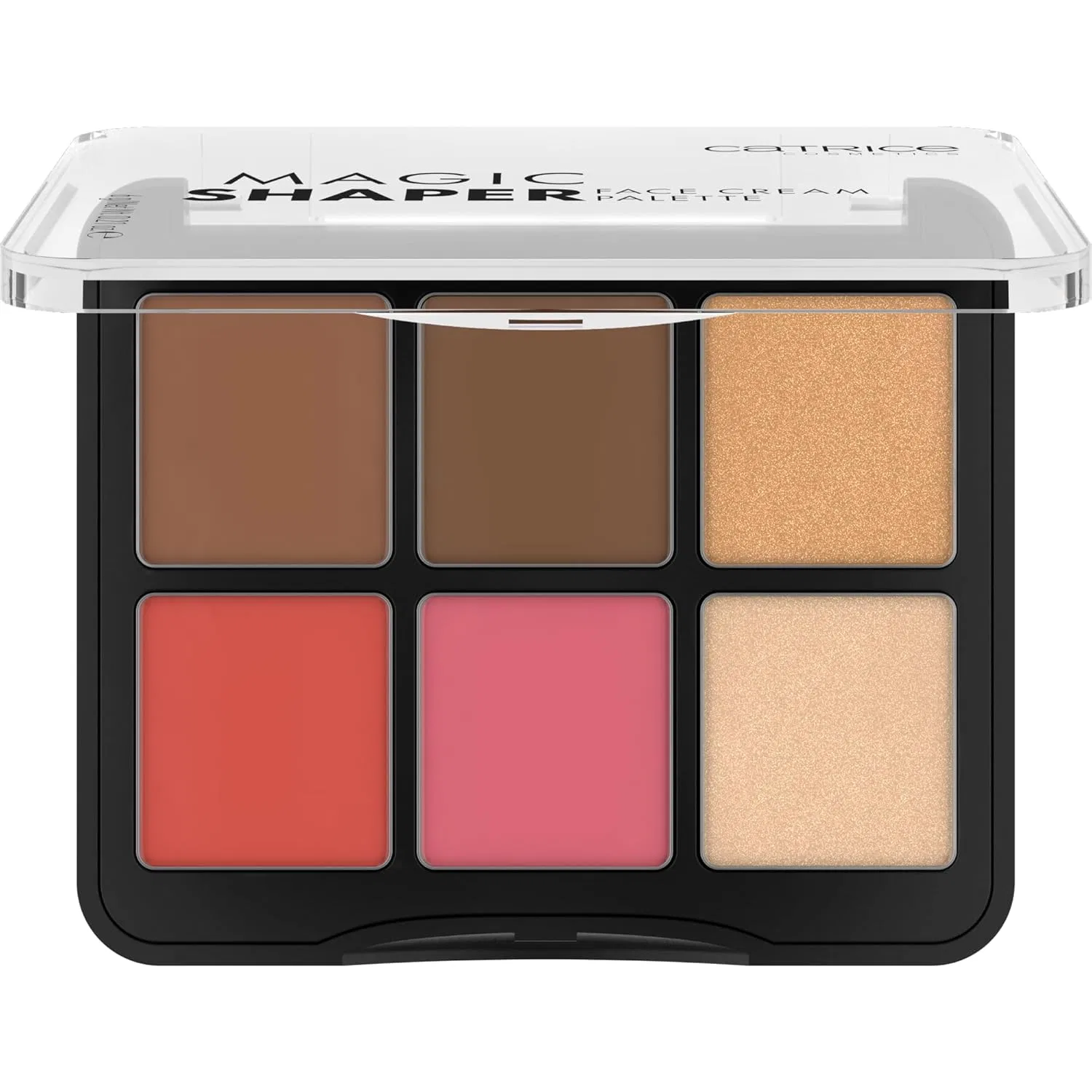 Палетка кремовых румян Catrice Magic Shaper Face Cream Palette № 010 Catrice, Neutral Brown/Tan, Warm Pink/Peaches, Slightly Shimmering Shades — фото 2