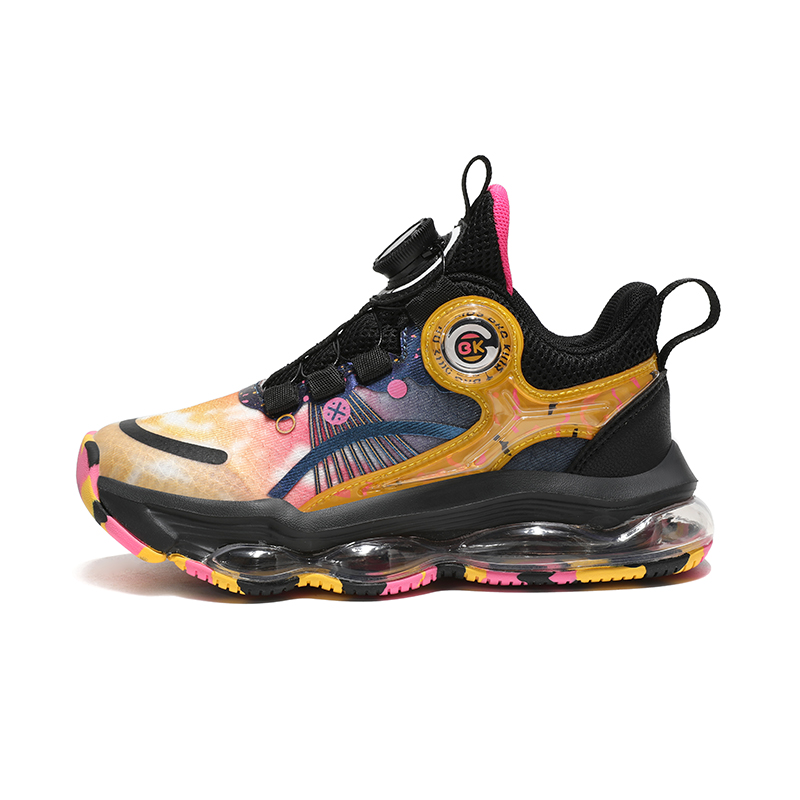 

Износостойкие дышащие легкие амортизирующие детские беговые кроссовки для подростков BKG, черный