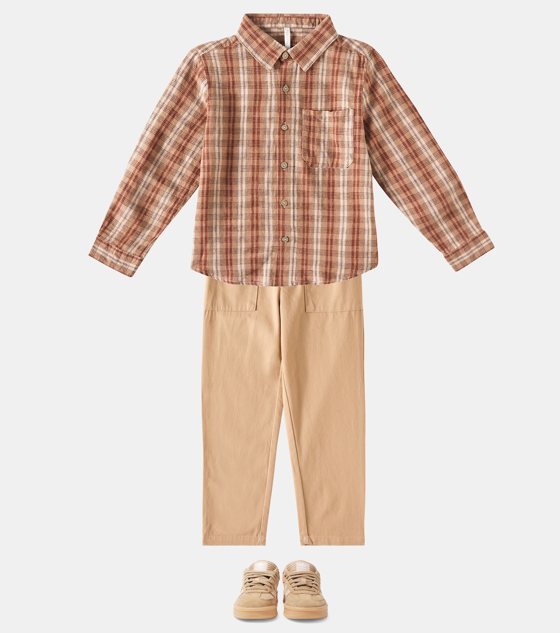 Клетчатая рубашка из льняной ткани Rylee + Cru, Autumn-Plaid — фото 2