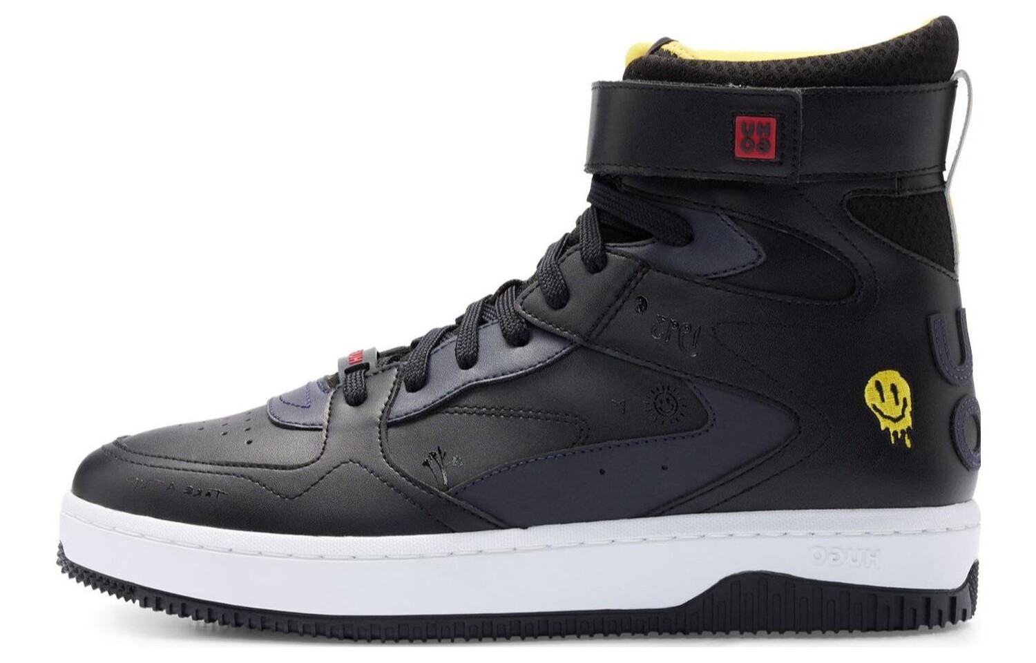 

Кроссовки HUGO BOSS Skateboarding Shoes Men High-top Black, черный