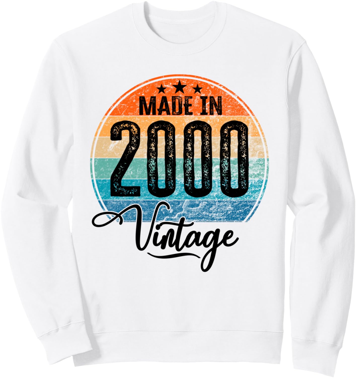 

Винтажная толстовка ко дню рождения 2000 года Kattos - Happy Birthday 2000, белый