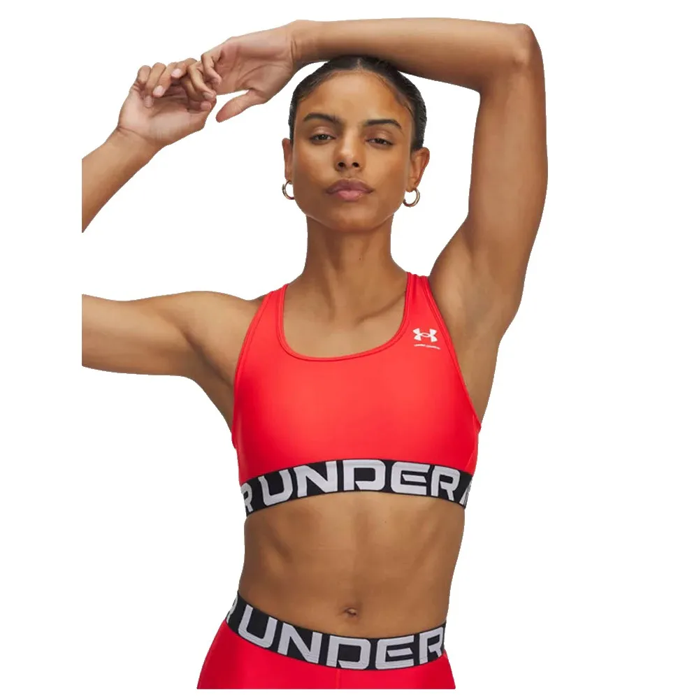 

Спортивный бюстгальтер Under Armour HeatGear Branded Medium Impact Sports Bra, красный