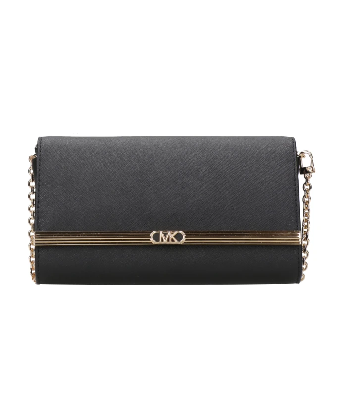 

Черная кожаная сумка через плечо из сафьяновой кожи Michael Kors, черный