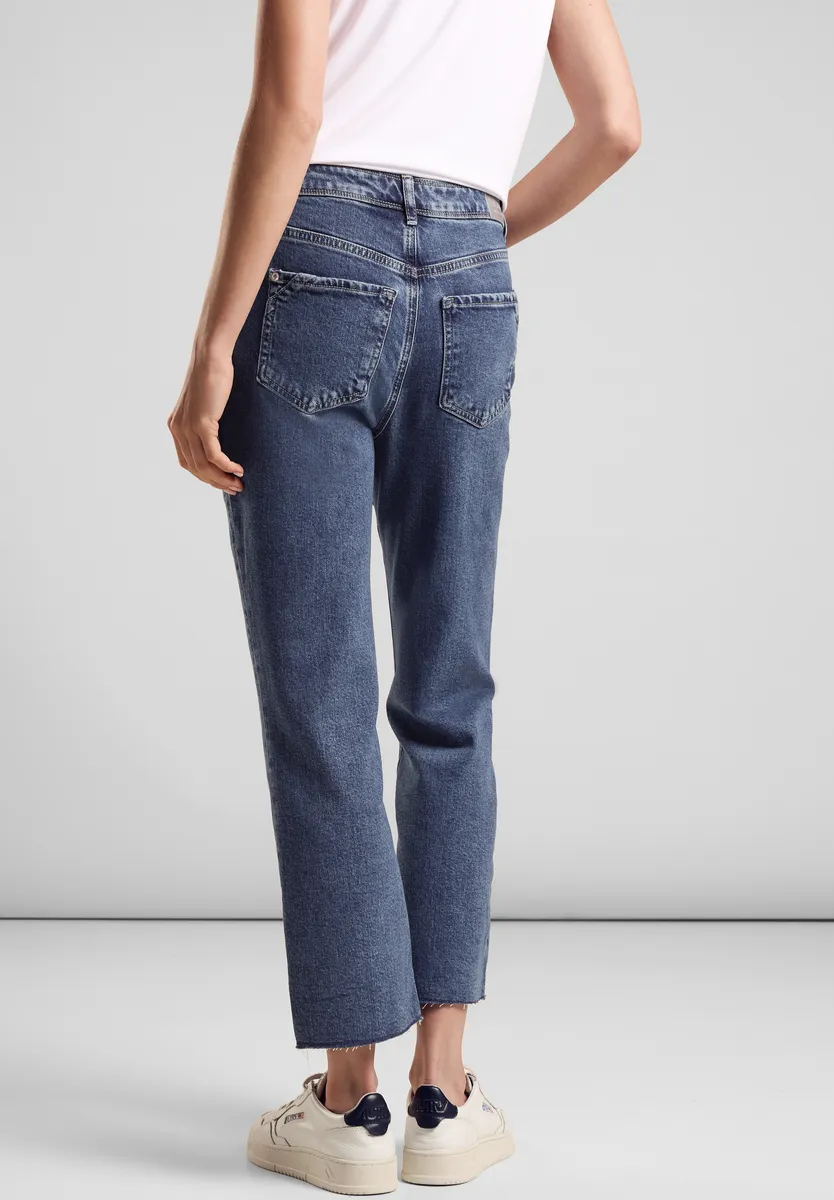 

Джинсы STREET ONE bootcut, высокая талия, синий
