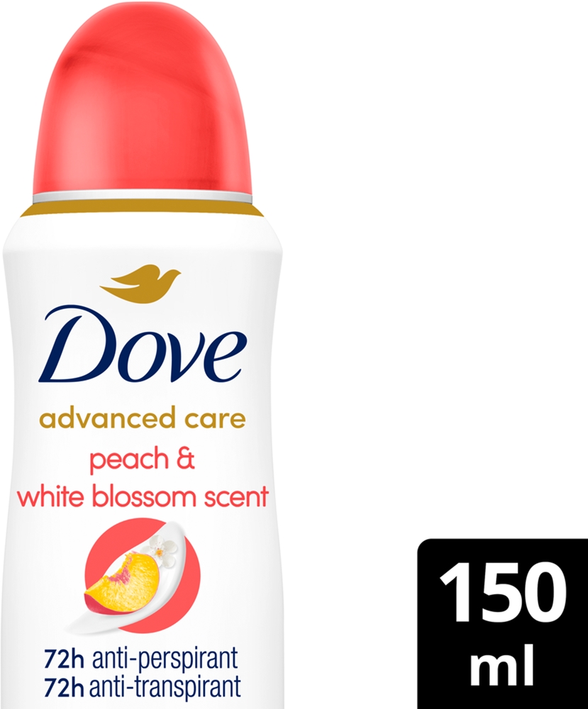 Антиперспирант Advanced Care с ароматом персика и белых цветов для женщин Dove, 150 мл — фото 2