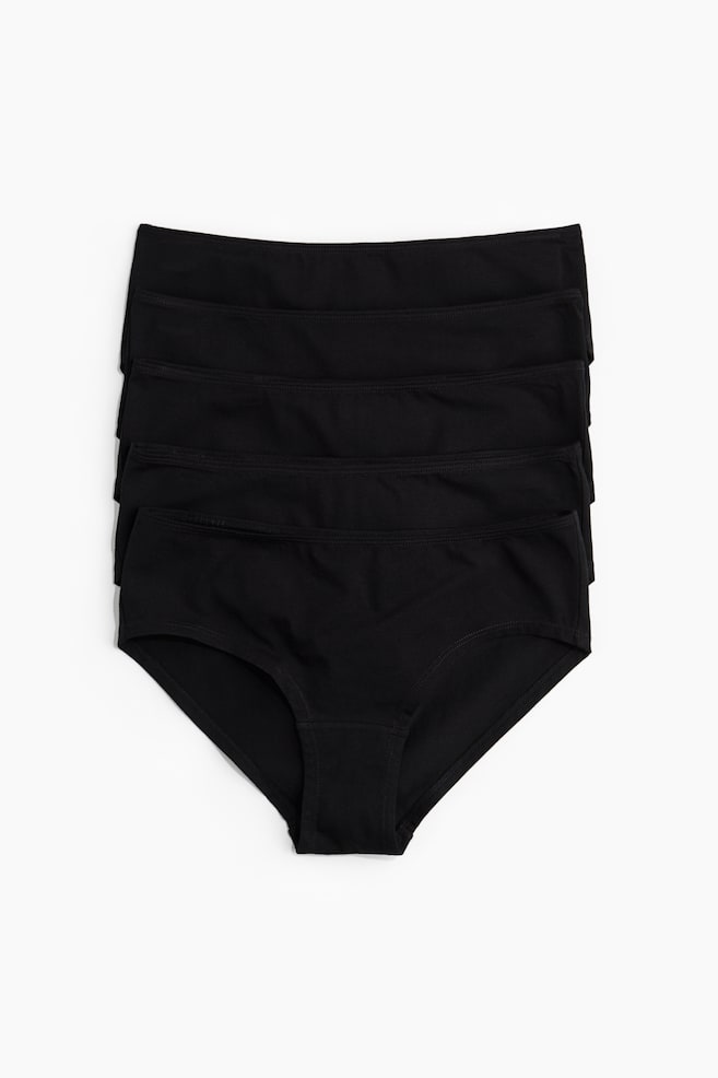 

Упаковка из 5 хлопковых трусиков-хипстеров H&M, черный