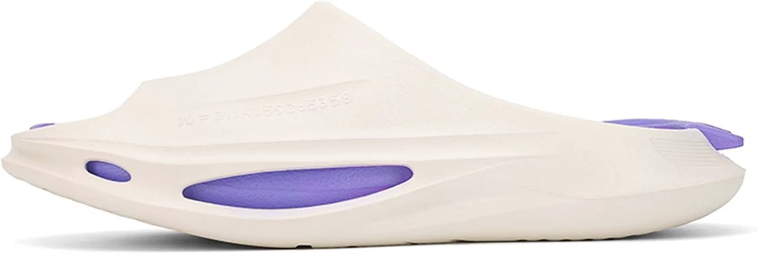 

Унисекс шлепанцы, дизайн в стиле боевого корабля, отверстие для слива воды на подошве, спортивные шлепанцы с противоскользящей подошвой, толстая подошва, износостойкие и долговечные, съемная стелька Vtiao, бежевый/фиолетовый