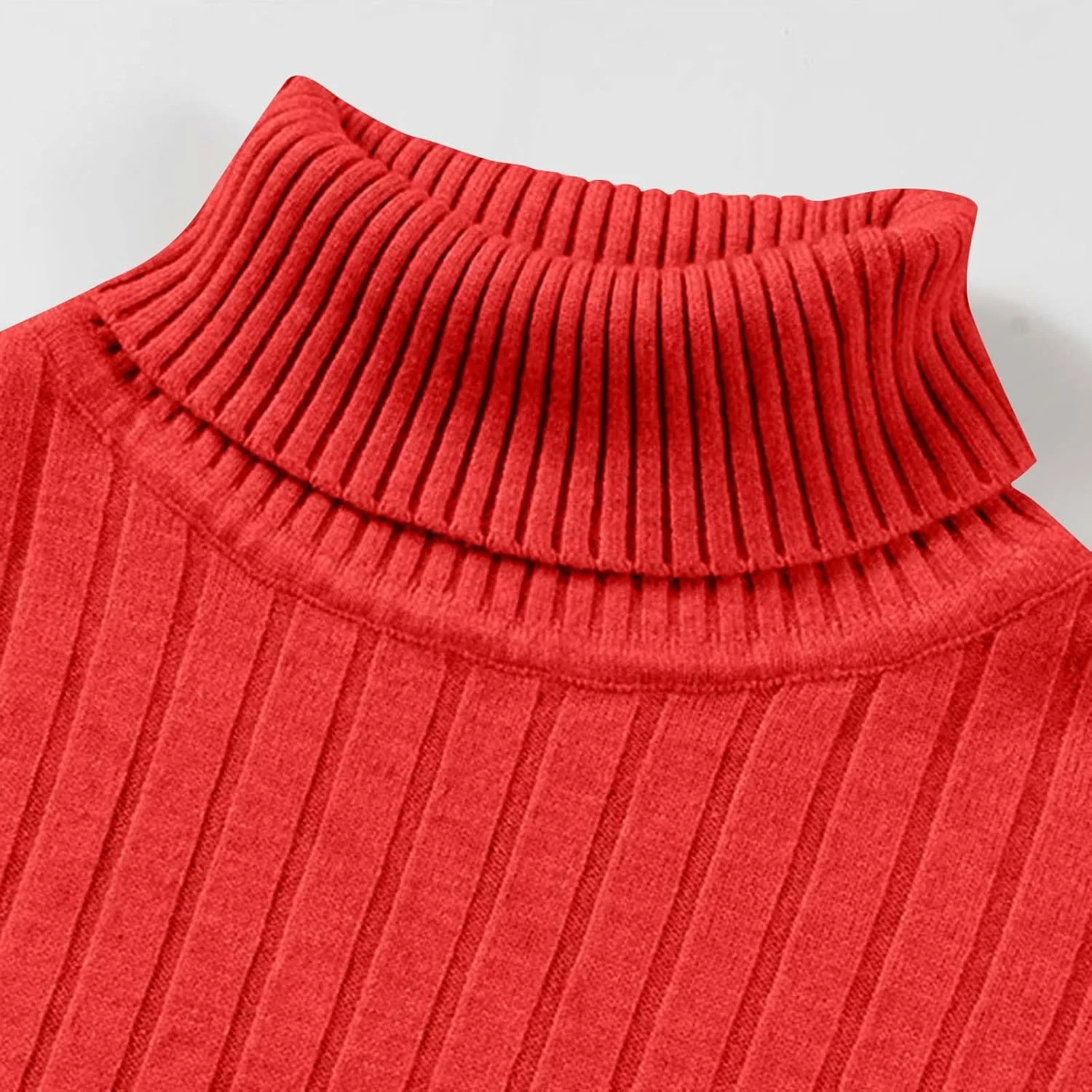 Мужской ребристый водолазный свитер, Slim Fit с длинными рукавами — фото 4