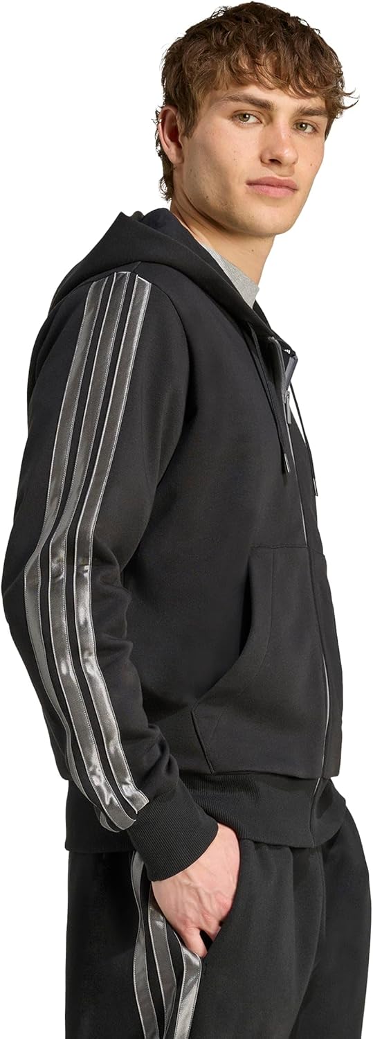 Толстовка с капюшоном Essentials HLD FZ Толстовка с капюшоном JVI19 Мужская Adidas, черный — фото 3