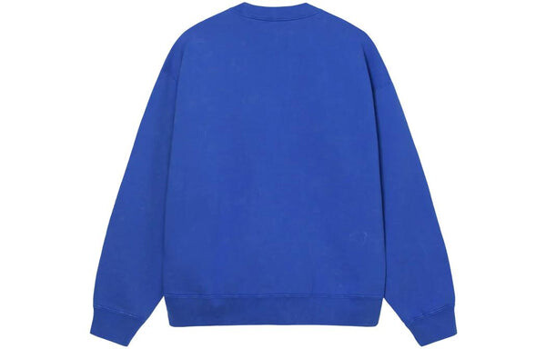 Толстовка Nike Acid Wash Crew Fleece x Stussy 'Blue', синий — фото 2