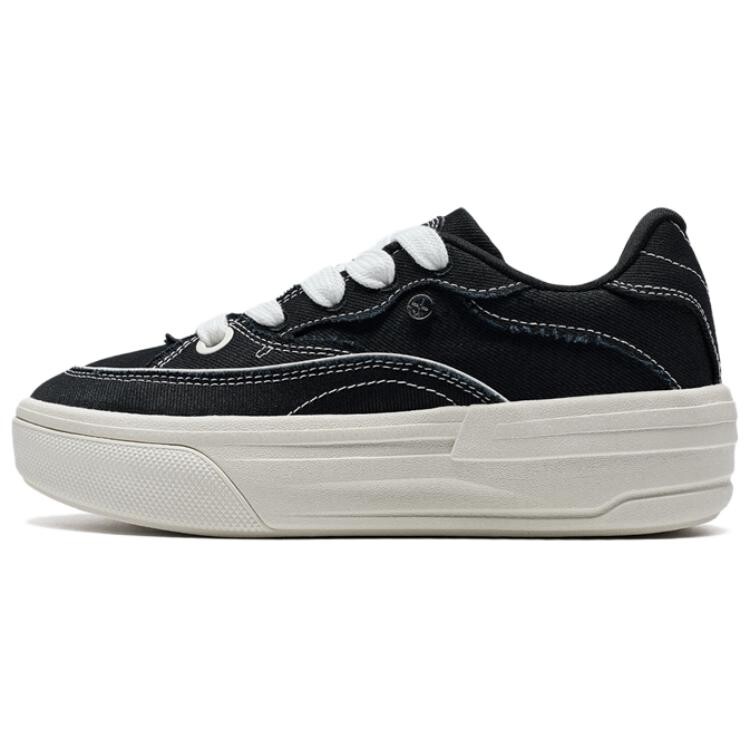 

Кроссовки XTEP Skateboard Shoes Women's Low-Top Black White, Черный, Кроссовки XTEP Skateboard Shoes Women's Low-Top Black White
