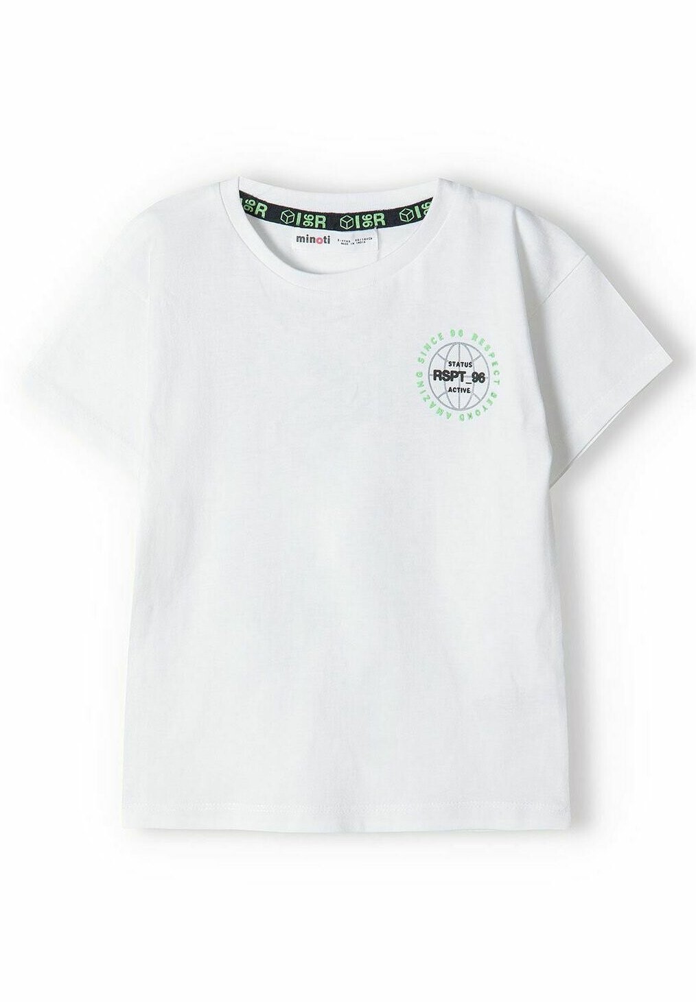 

Футболка с принтом SHORT SLEEVE WITH PRINT MINOTI, цвет white green