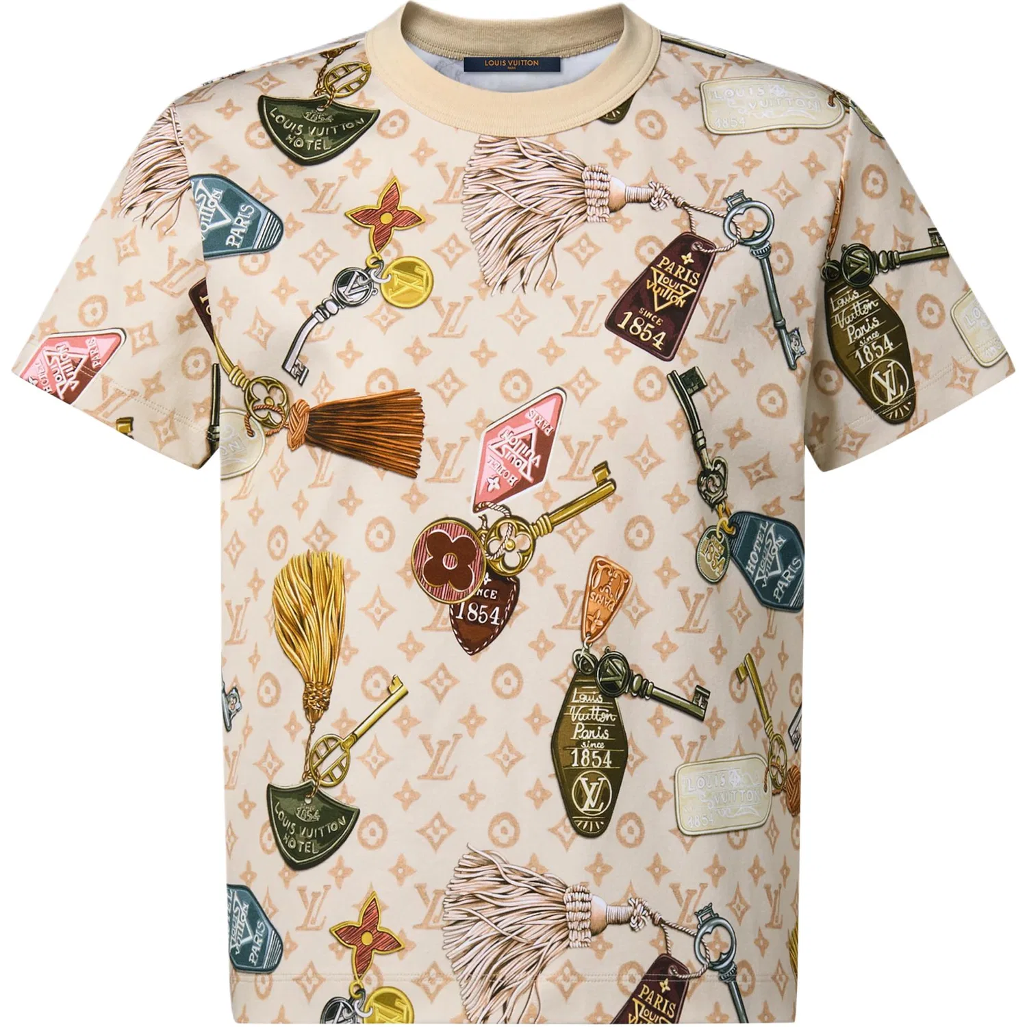 Футболка с монограммой Louis Vuitton Regular Sleeve мультиколор