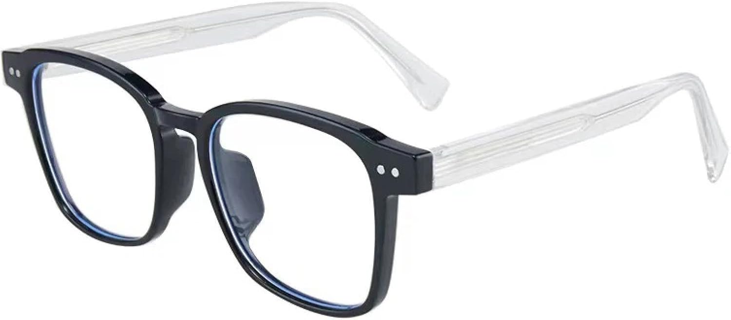 

Ретро женские солнцезащитные очки класса люкс с декором в виде заклепок, двухцветные мужские солнцезащитные очки с защитой от УФ-излучения UV400, модные солнцезащитные очки TVTBBVV, Glossy Black Clear