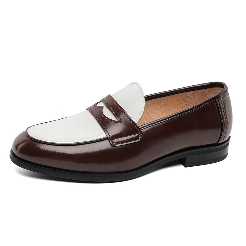 

WEISHIBANGWEI Мужские лоферы коричневые с потайной платформой, цвет Brown Hidden Wedge