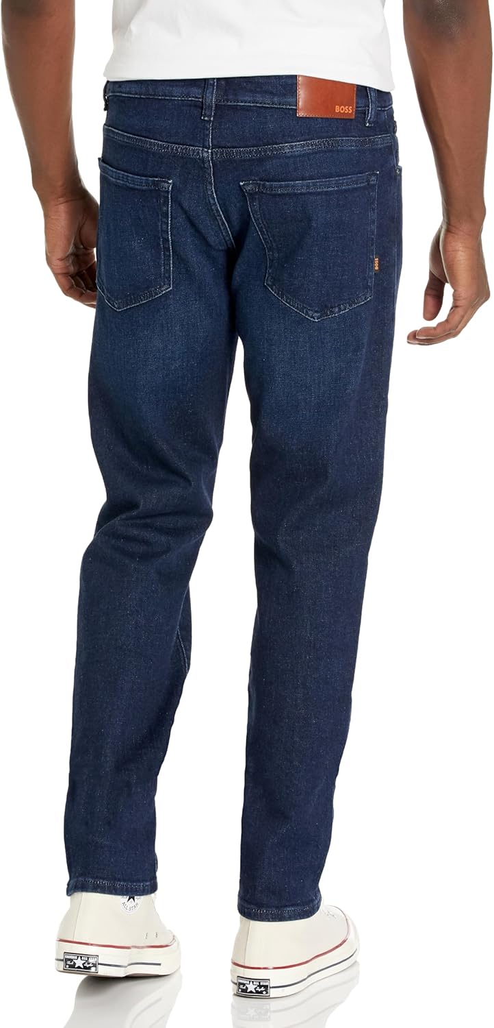BOSS Мужские джинсы Maine Regular Fit Stretch, Indigo Blue — фото 2