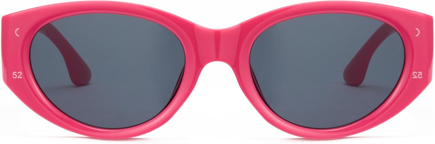 

Солнцезащитные очки Cyxus с защитой от УФ-излучения, модный винтажный дизайн, овальная оправа, защита от 99% UVA и UVB лучей, для мужчин и женщин, артикул 1158, 1158- Pink Frame - Grey Lens