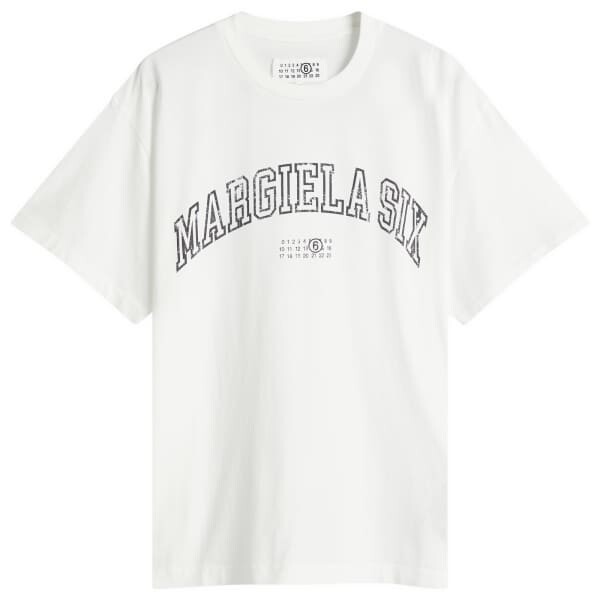 

Футболка с шестью принтами Mm6 Maison Margiela, белый
