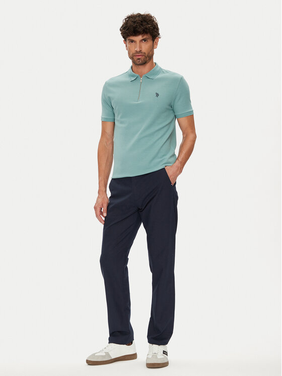 Чиносы slim fit MUP3610 U.S. Polo Assn., синий — фото 2