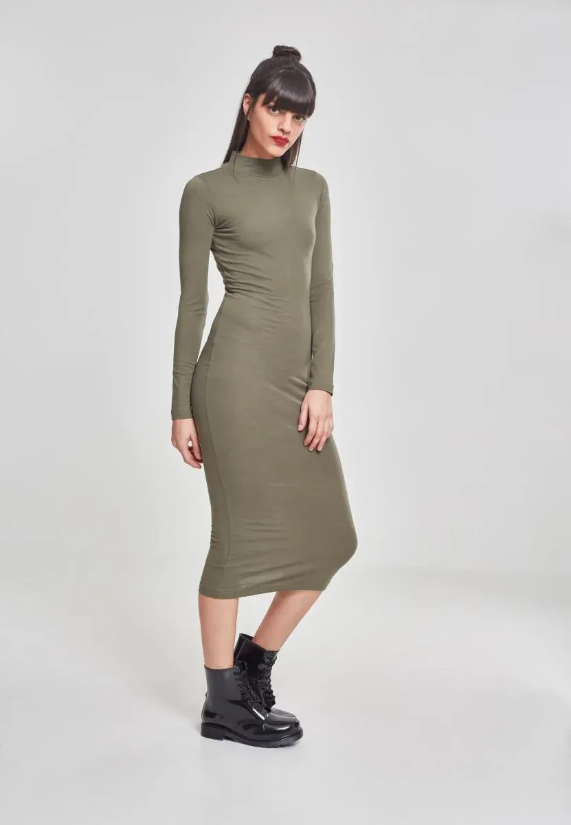 

Платье-рубашка URBAN CLASSICS " Urban Classics Women's Ladies Turtleneck L/S Dress" (1 шт.), оливковый