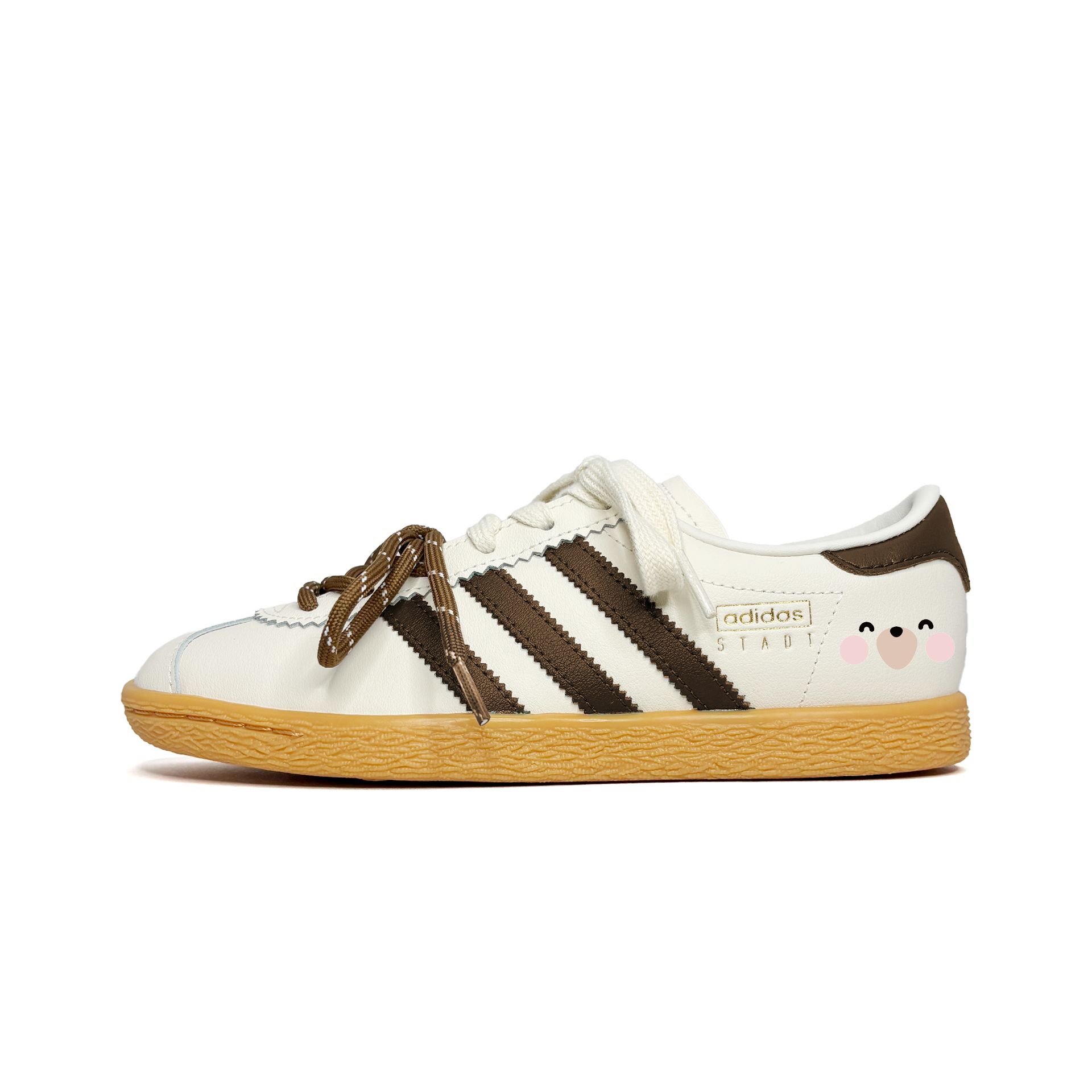 

Adidas Originals Stadt Cute Bear устойчивые к истиранию низкие немецкие армейские кроссовки Unisex Brown